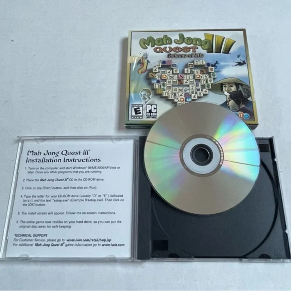 Mah Jong Quest Balance of Life III PC Games CD ROM E‎ ESRB iWin Games